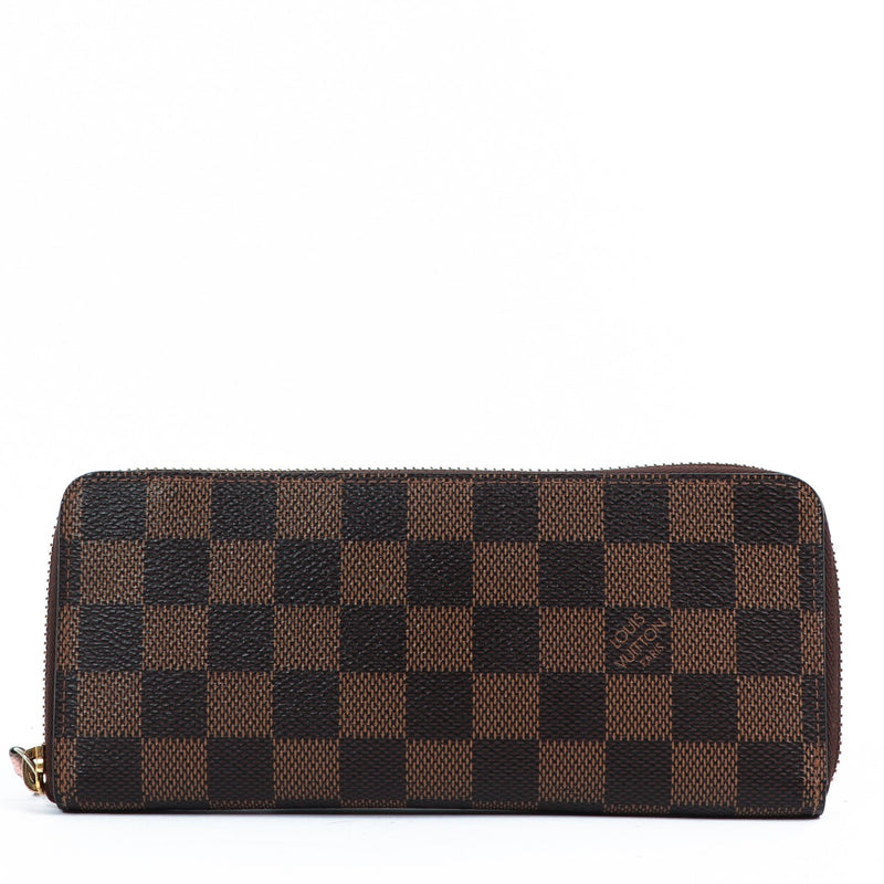 Louis Vuitton Clemence Portemonnee Damier Ebene Canvas