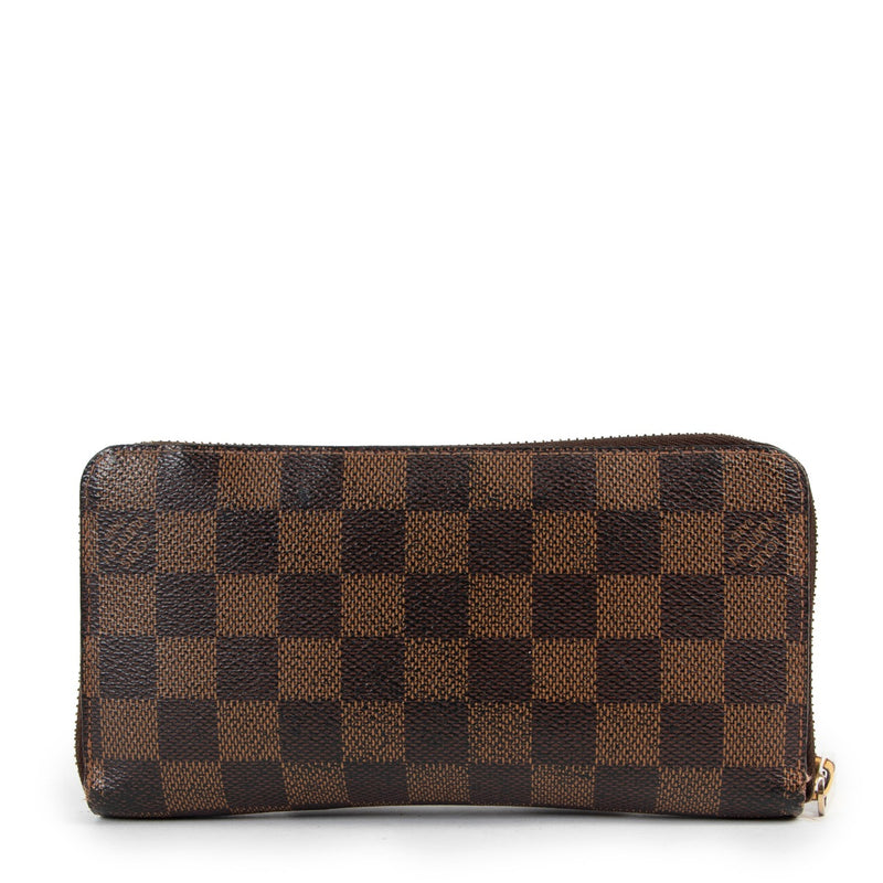Second hand authentic luxury designer Louis Vuitton Zippy Wallet Damier Ebene Canvas at Labellov