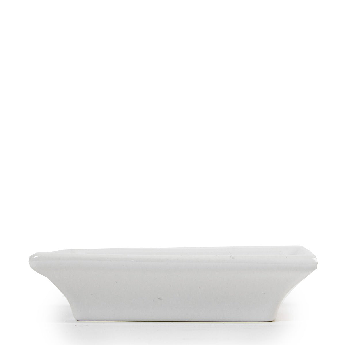 Second hand luxury designer dinnerware home decoration Fendi White Logo Print Porcelain Square Plate at Labellov