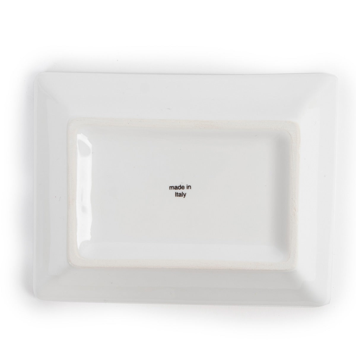 Second hand luxury designer dinnerware home decoration Fendi White Logo Print Porcelain Square Plate at Labellov