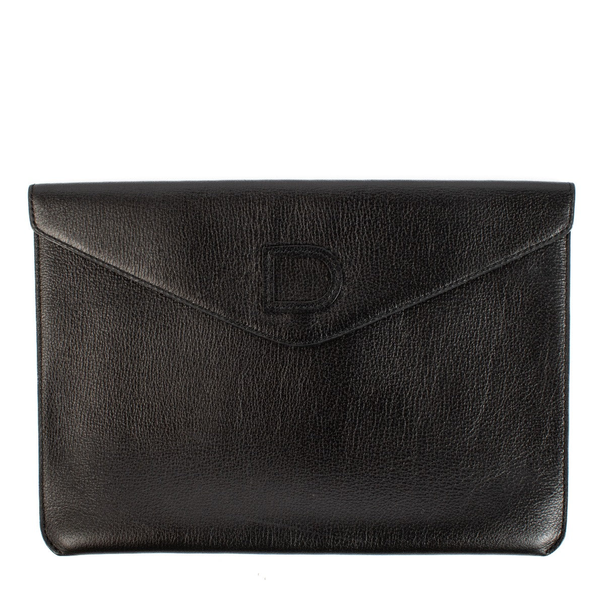 Delvaux Black Leather Vintage Pouch