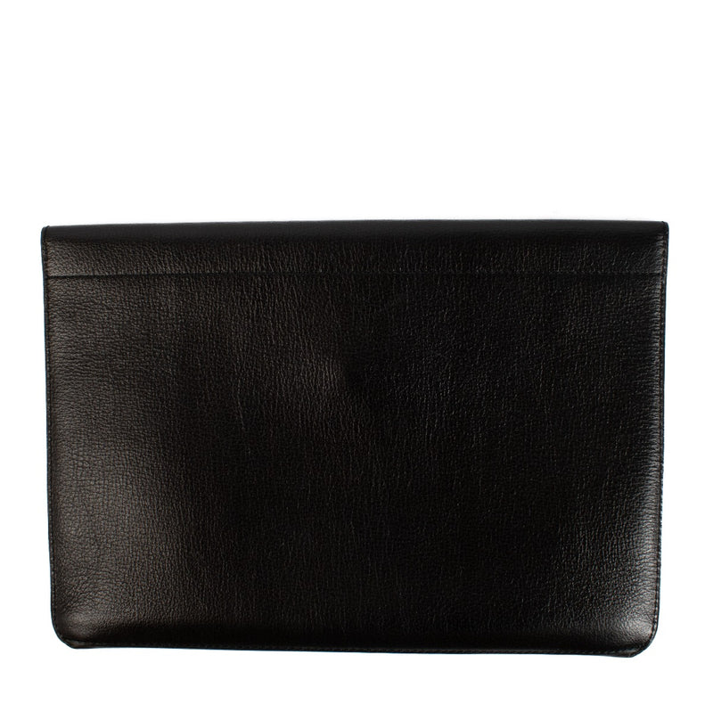 Delvaux Black Leather Vintage Pouch