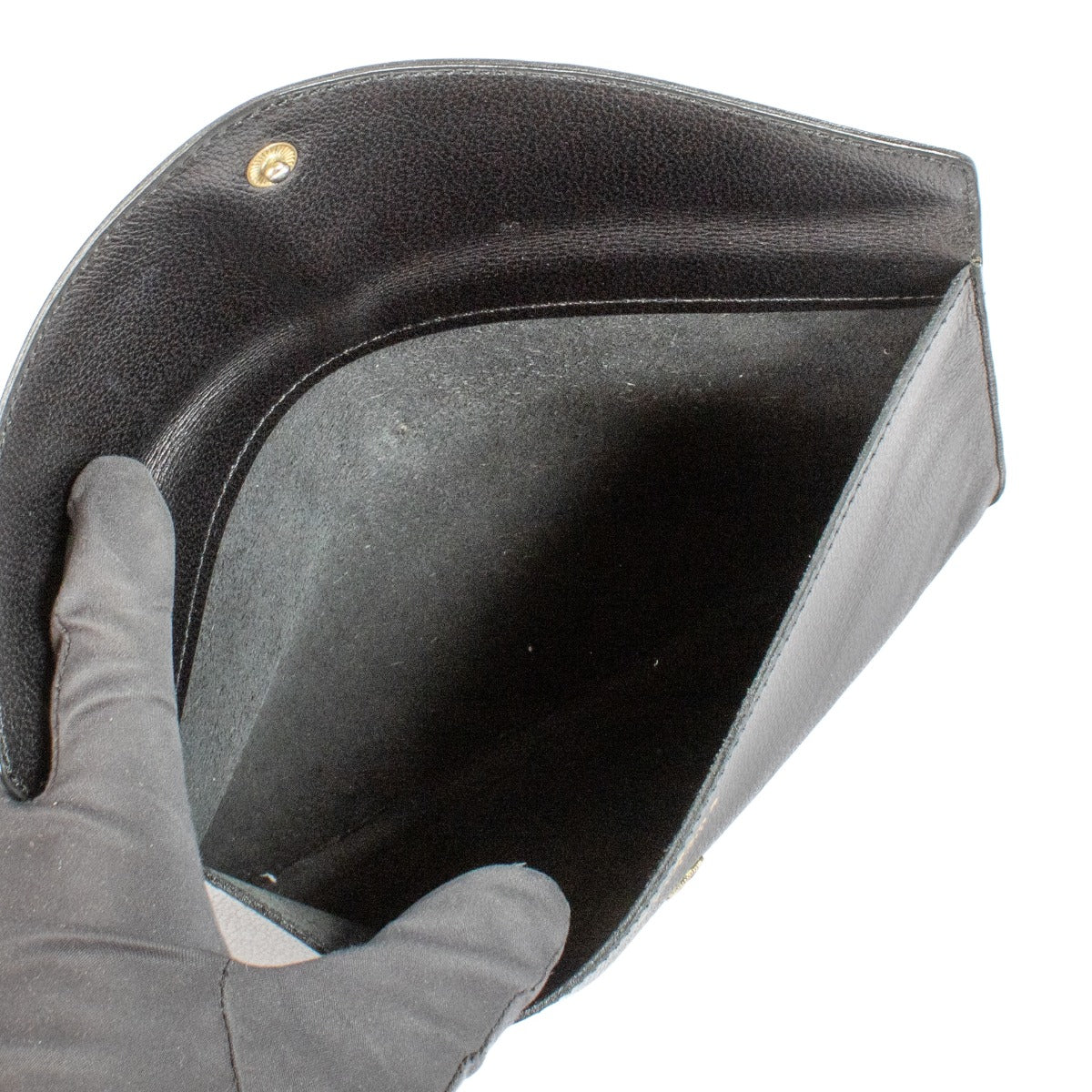 Delvaux Black Leather Vintage Pouch