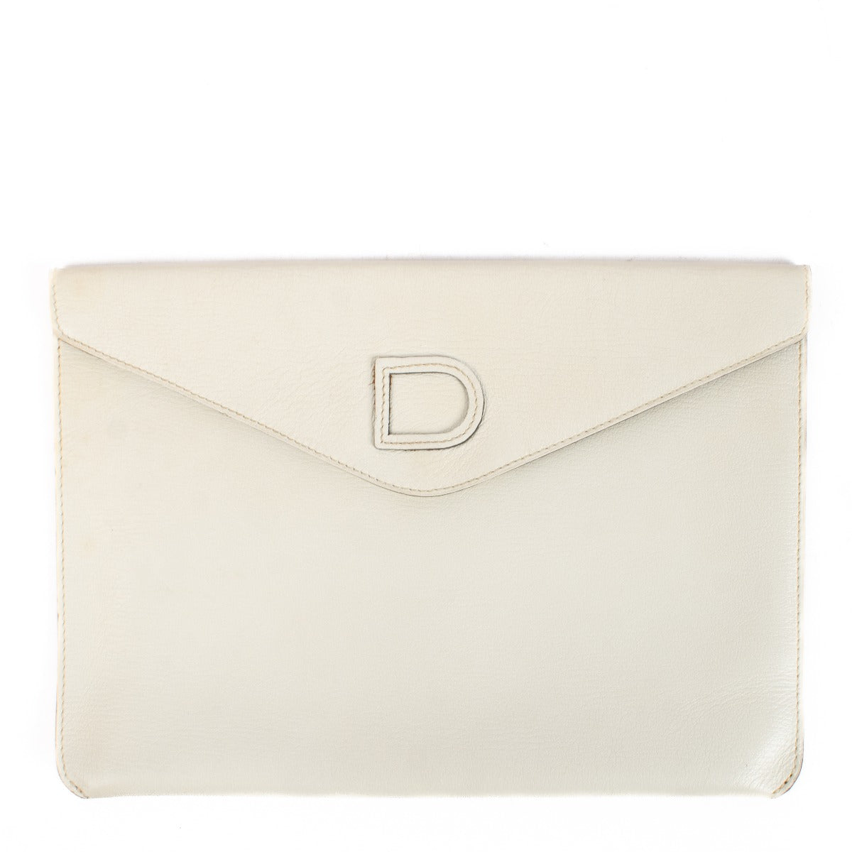 Delvaux White Leather Vintage Pouch