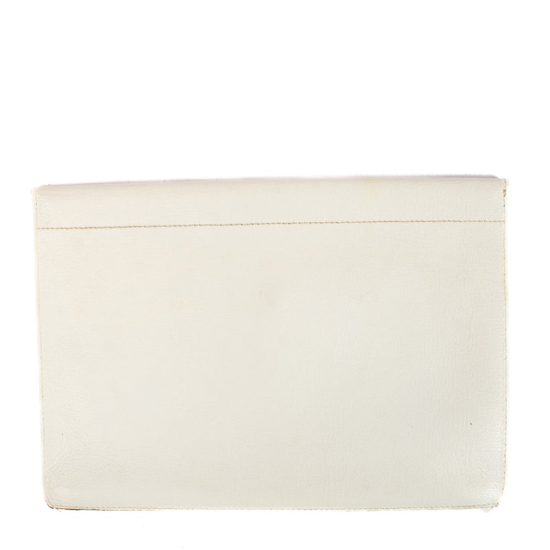 Delvaux White Leather Vintage Pouch