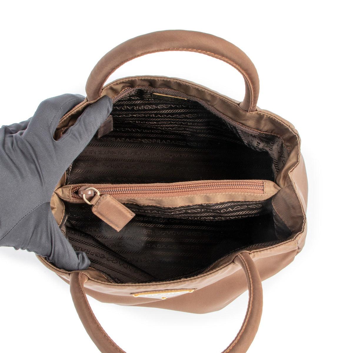 Prada Corinto Brown Nylon Handbag
