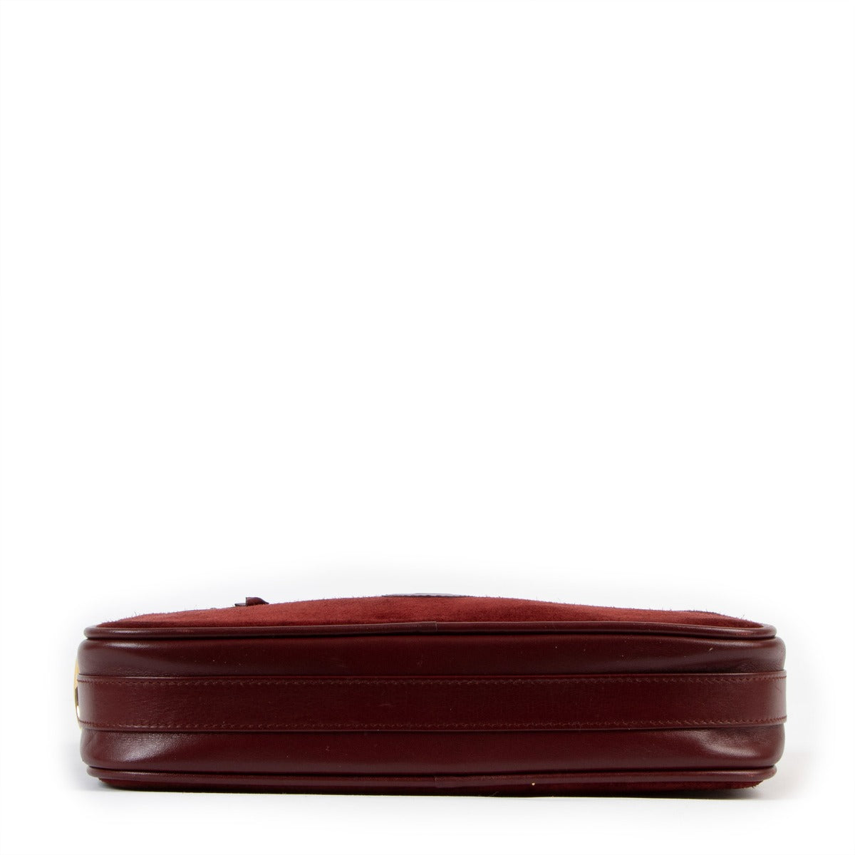 Second hand Cartier Vintage Burgundy Suede Camera Bag at Labellov.com