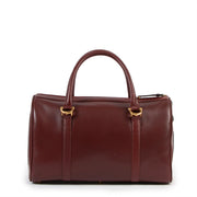 Must de Cartier Vintage Burgundy Leather Boston Bag