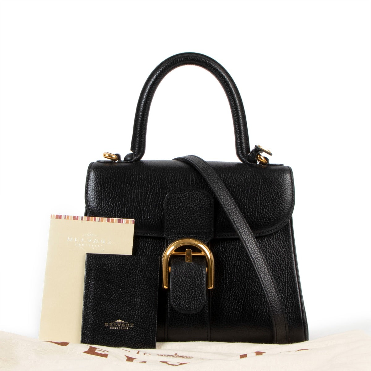 Delvaux Black Brillant PM Shoulder Bag