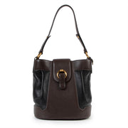 Delvaux Bicolour Leather Shoulder Bag
