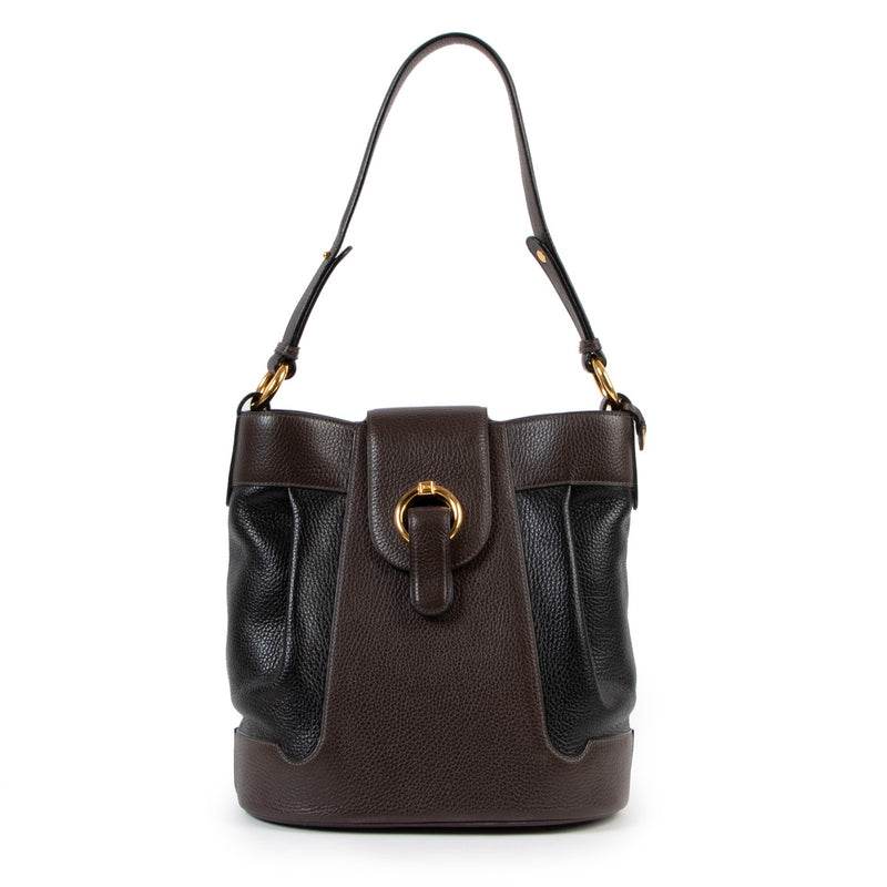 Delvaux Bicolour Leather Shoulder Bag