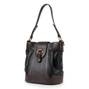 Delvaux Bicolour Leather Shoulder Bag