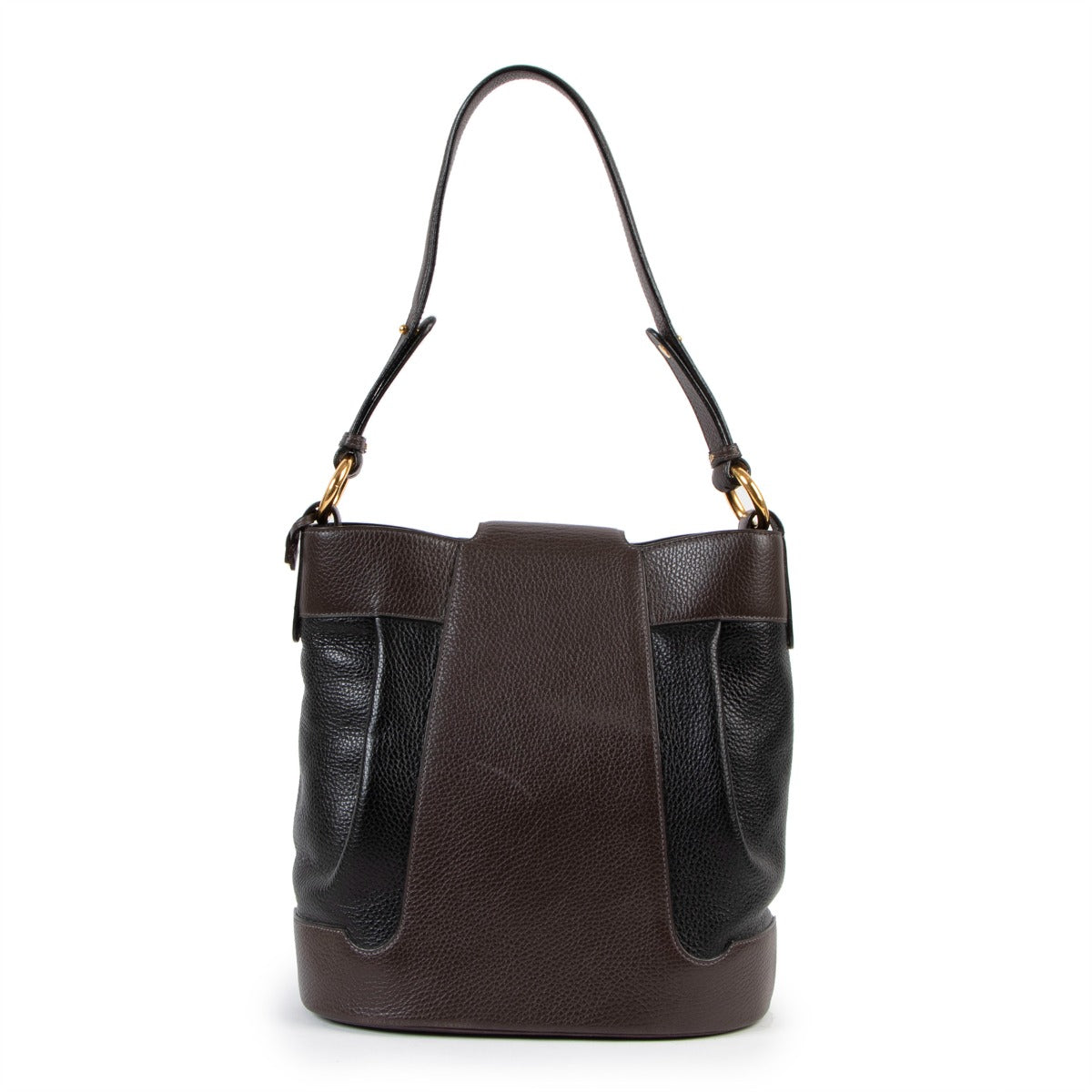 Delvaux Bicolour Leather Shoulder Bag