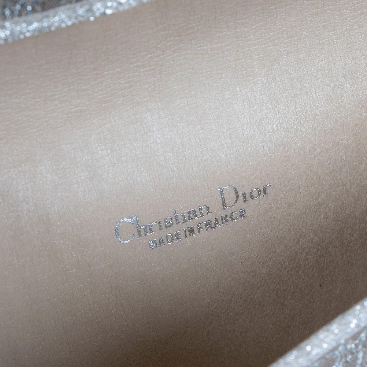 Christian Dior 1970s Monogram Gold Clutch Pouch Bag