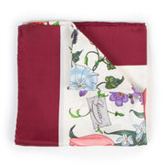 Gucci Vintage Flora Print Silk Scarf