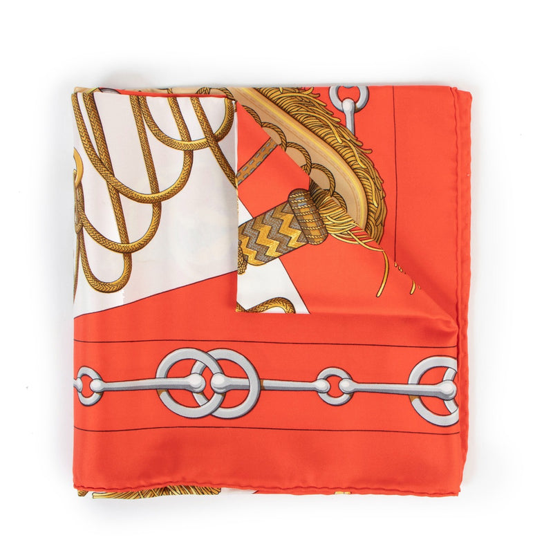 Hermès Cliquetis Carré 90 Silk Twill Scarf