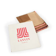 Lanvin Vintage Brown Silk Scarf
