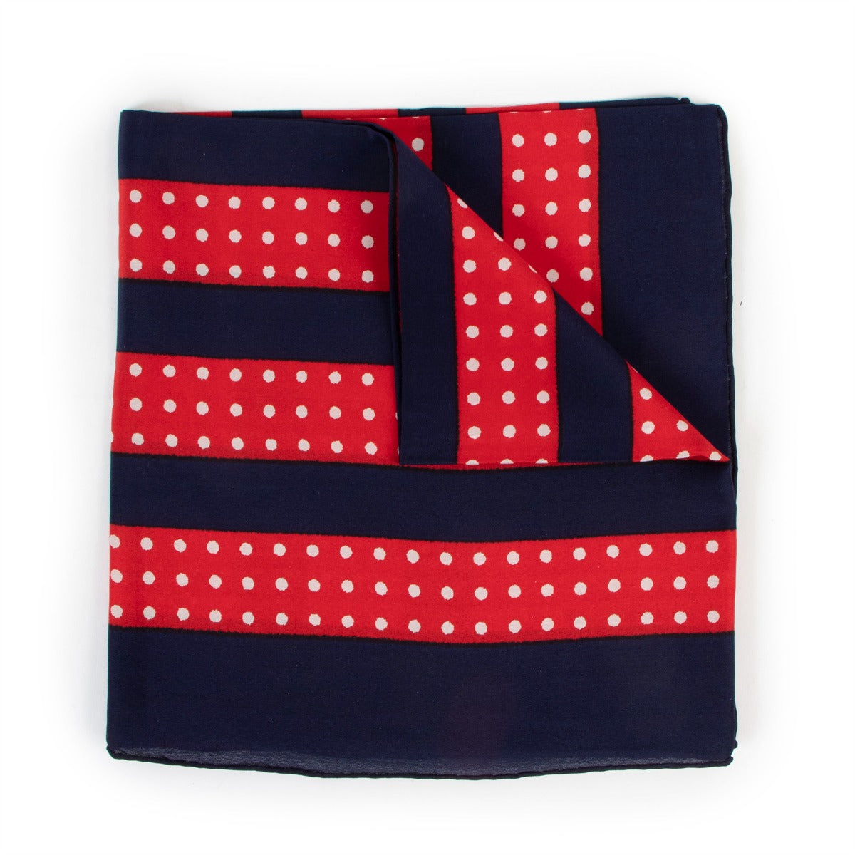 Yves Saint Laurent Vintage Polka Dot Square Silk Scarf