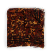 Yves Saint Laurent Vintage Brown Leopard Silk Chiffon Scarf