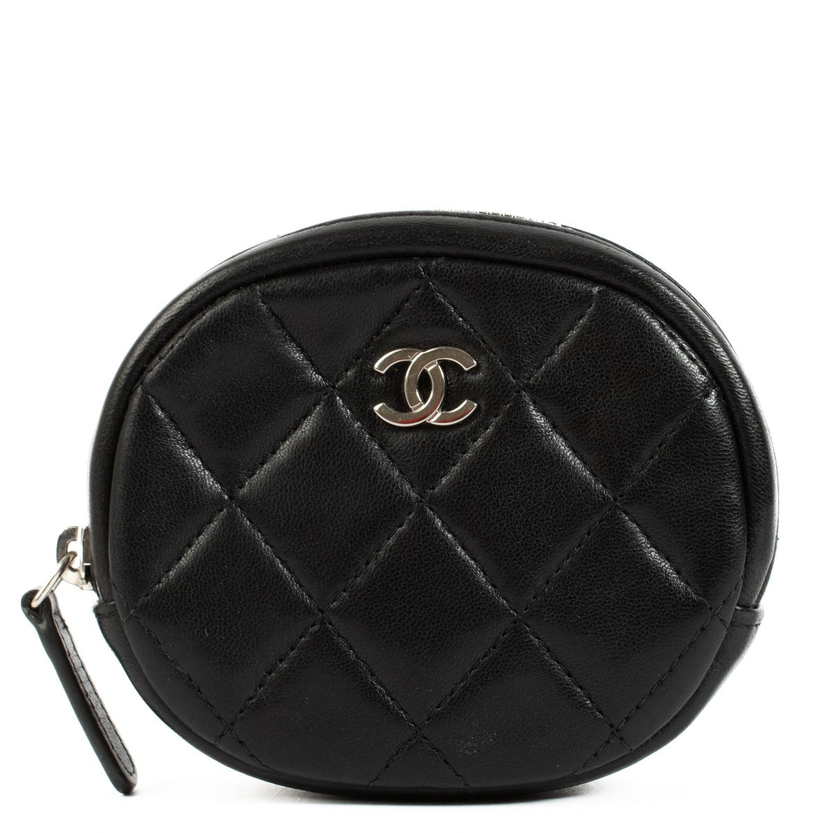 Chanel Porte-monnaie rond classique noir