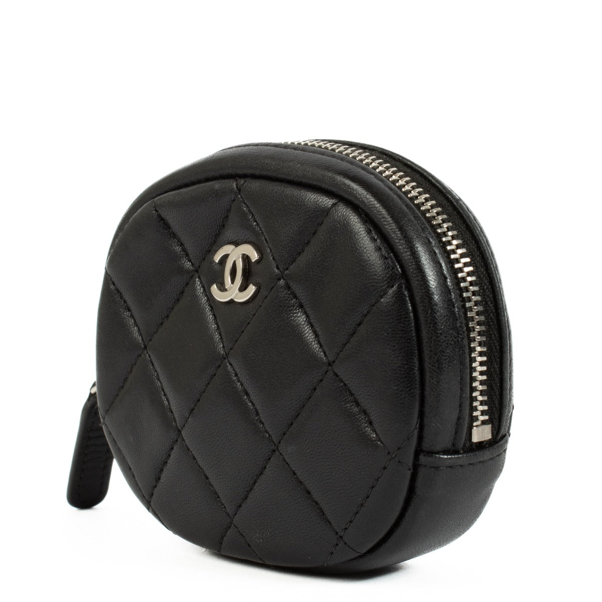 Chanel Porte-monnaie rond classique noir