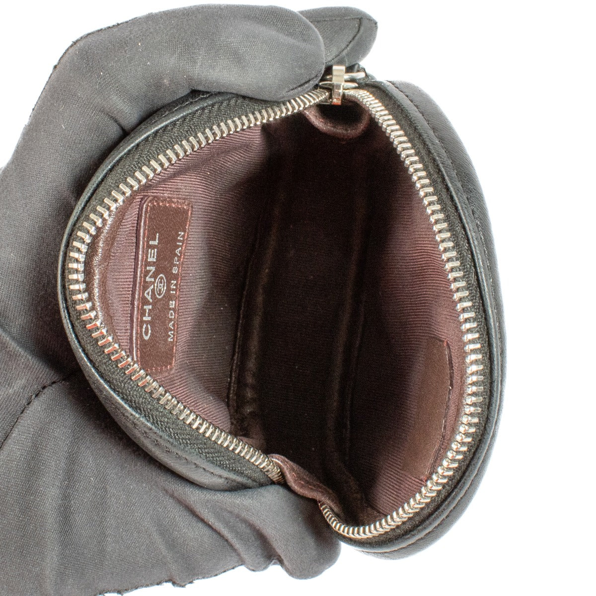Chanel Porte-monnaie rond classique noir
