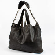 Chanel Black Leather Tote Bag