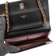 shop 100% authentic second hand Chanel Black Caviar Classic Wallet On Chain on Labellov.com