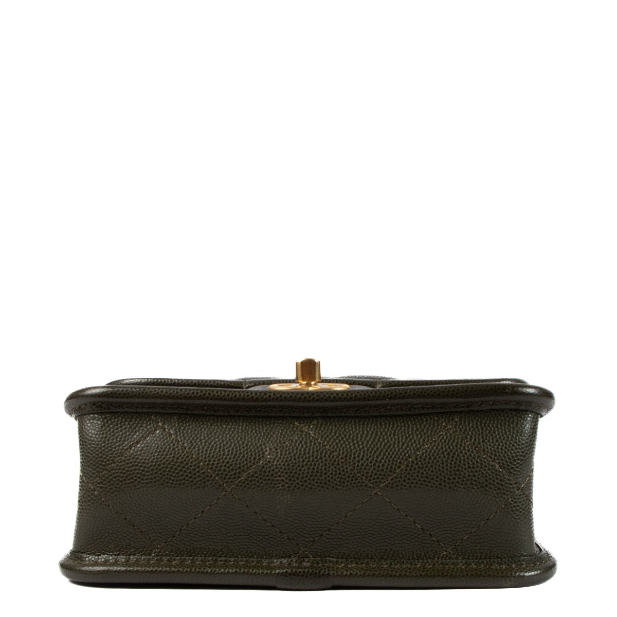 shop 100% authentic second hand Chanel 22K Green Caviar School Memory Mini Flap Bag on Labellov.com
