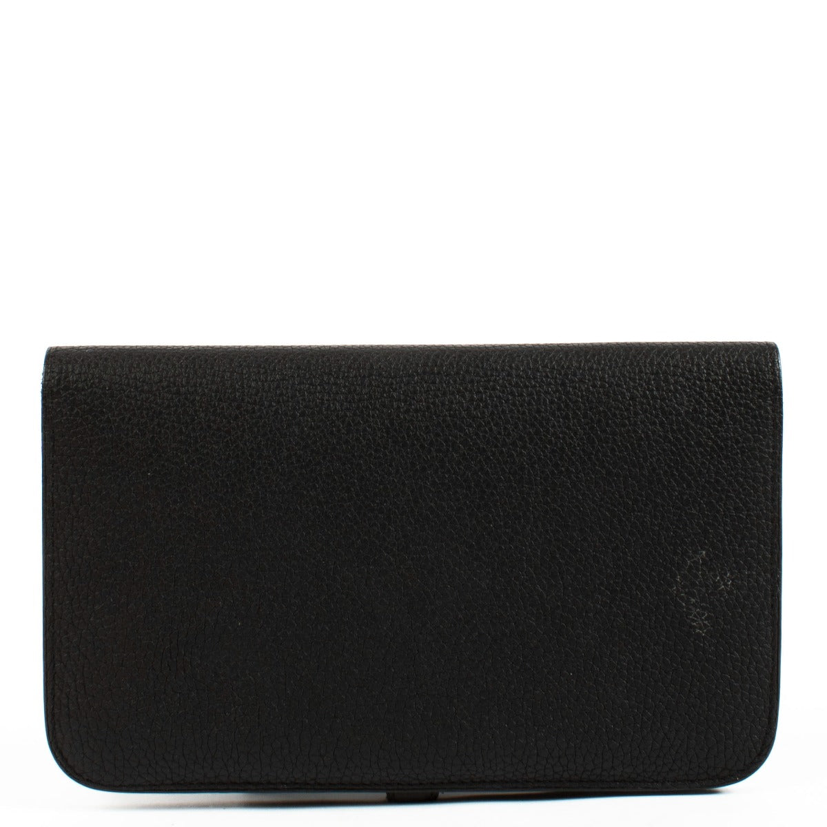 Portefeuille Hermès Dogon Duo en cuir Togo noir