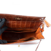 Hermès Kelly 35 Crocodile Porosus Miel GHW