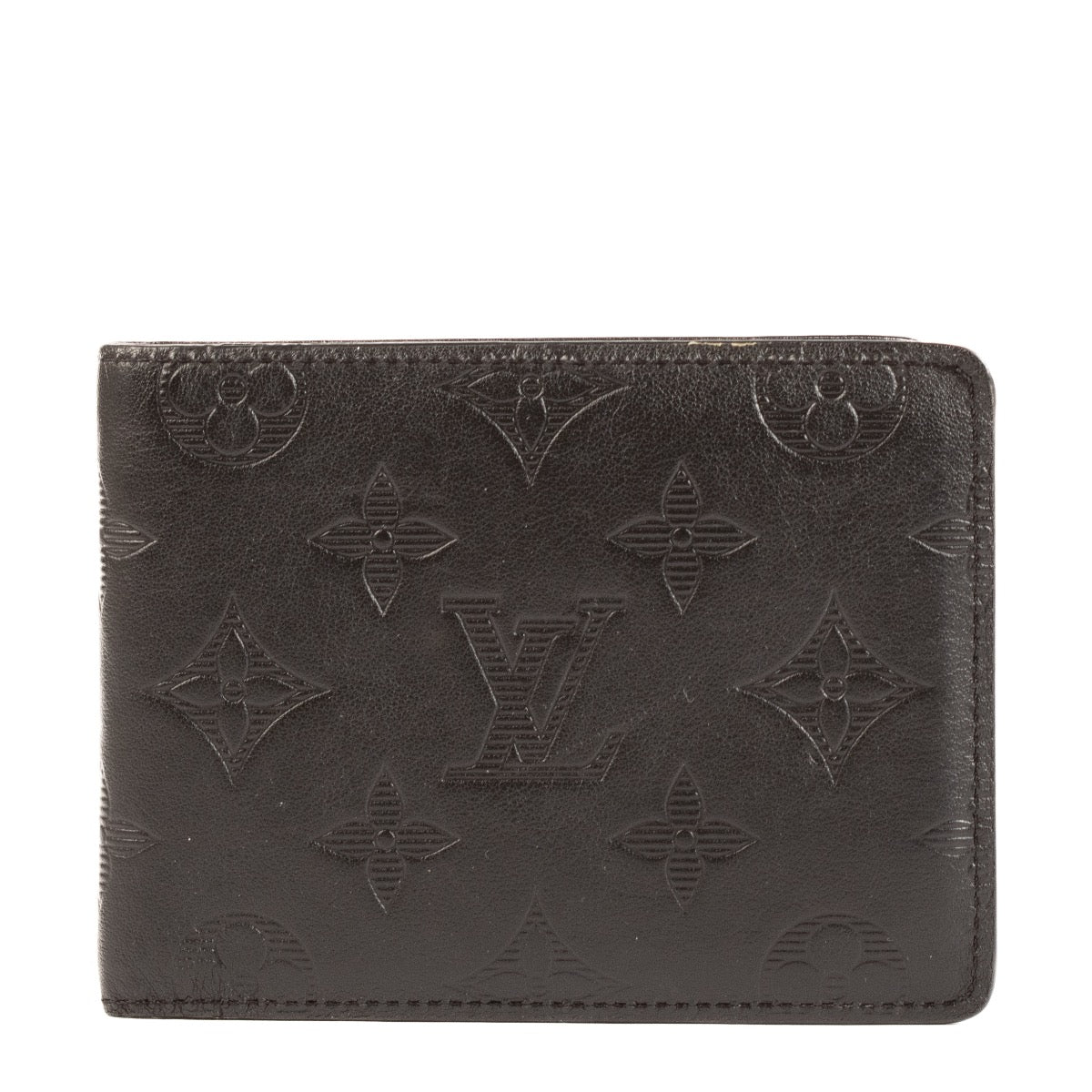 Shop safe online at Labellov in Antwerp, Brussels and Knokke this 100% authentic second hand Louis Vuitton Black Monogram Shadow Leather Multiple Wallet