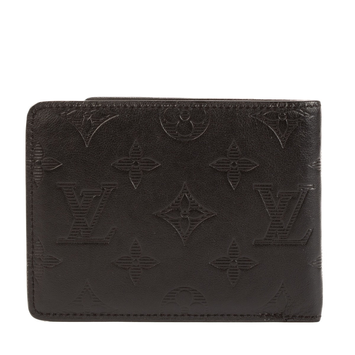 Shop safe online at Labellov in Antwerp, Brussels and Knokke this 100% authentic second hand Louis Vuitton Black Monogram Shadow Leather Multiple Wallet