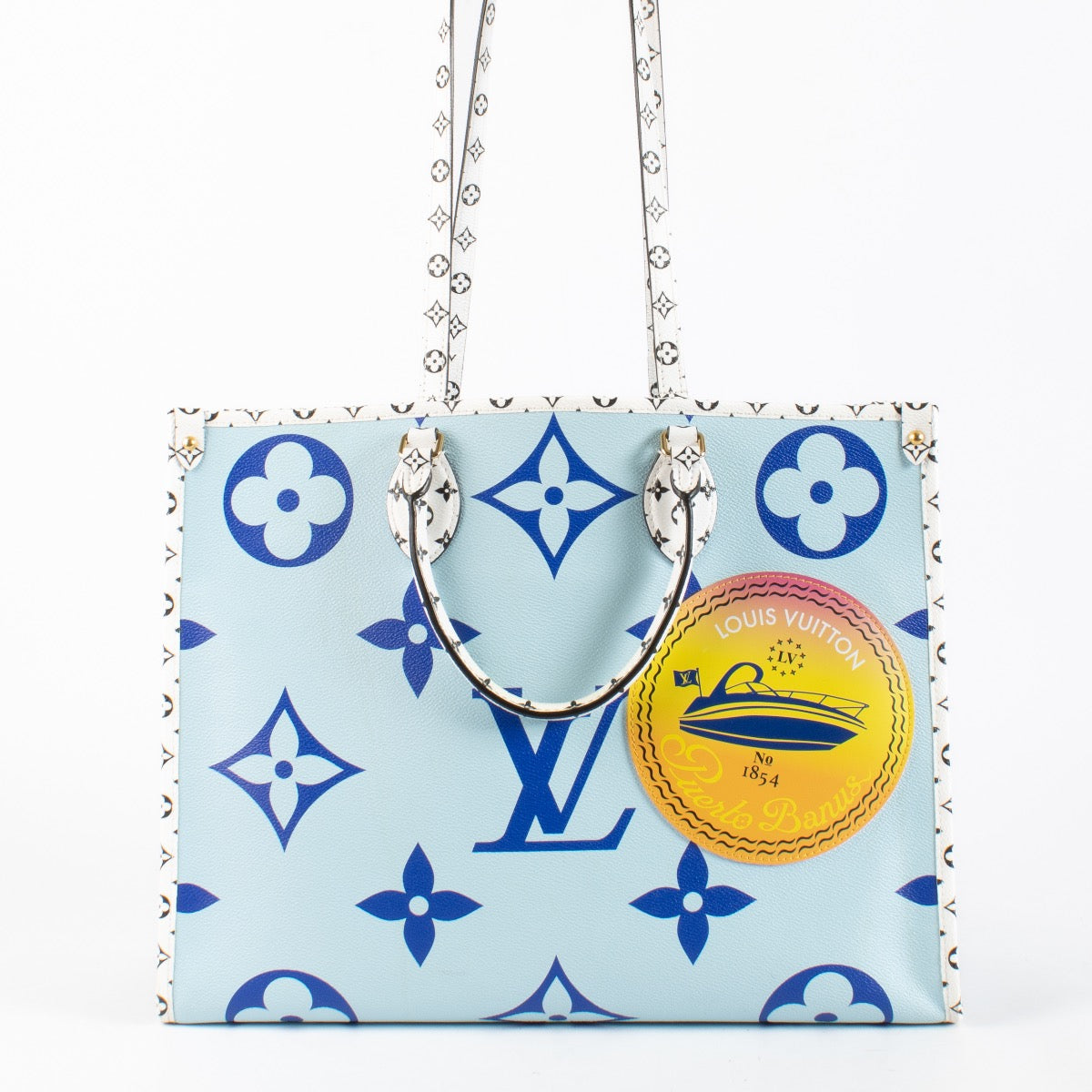 Louis Vuitton Blue Onthego GM Puerto Banus