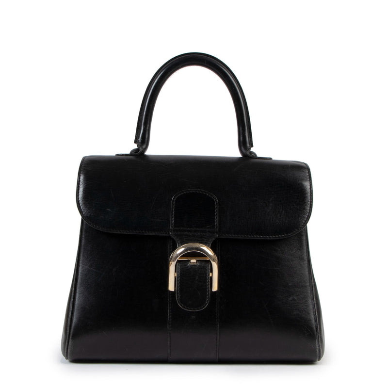 Delvaux Brillant PM Black Leather Handbag