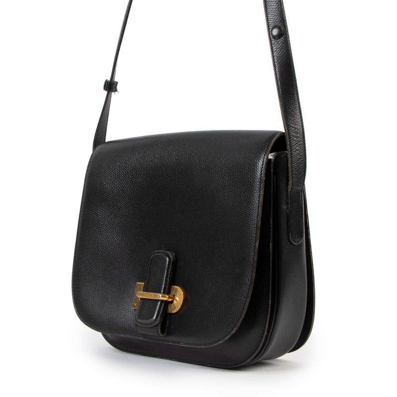 Buy an authentic second hand Delvaux Black Leather Crossbody in good condition at Labellov