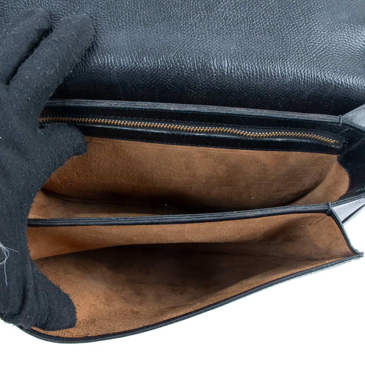 Delvaux Vintage Black Leather Crossbody Bag