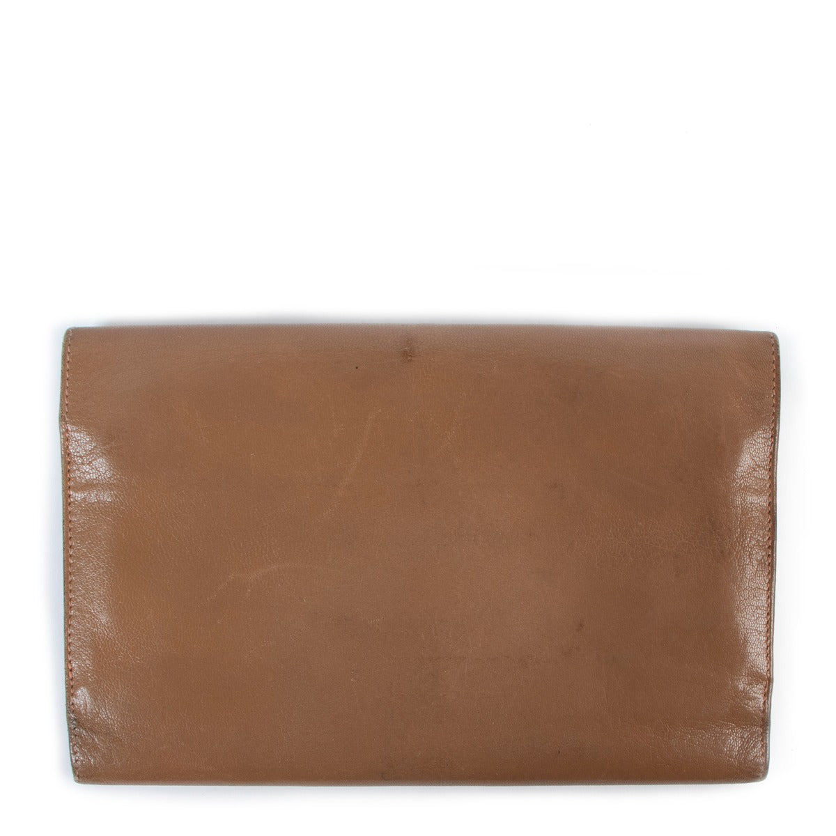 Shop safe online at Labellov in Antwerp this 100% authentic second hand Celine Almond Brown Leather Wallet