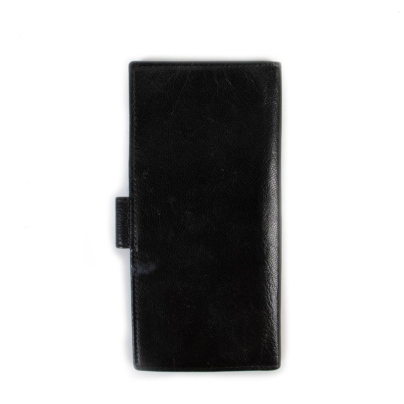 authentic second hand Celine Vintage Black Leather Card Holder at labellov