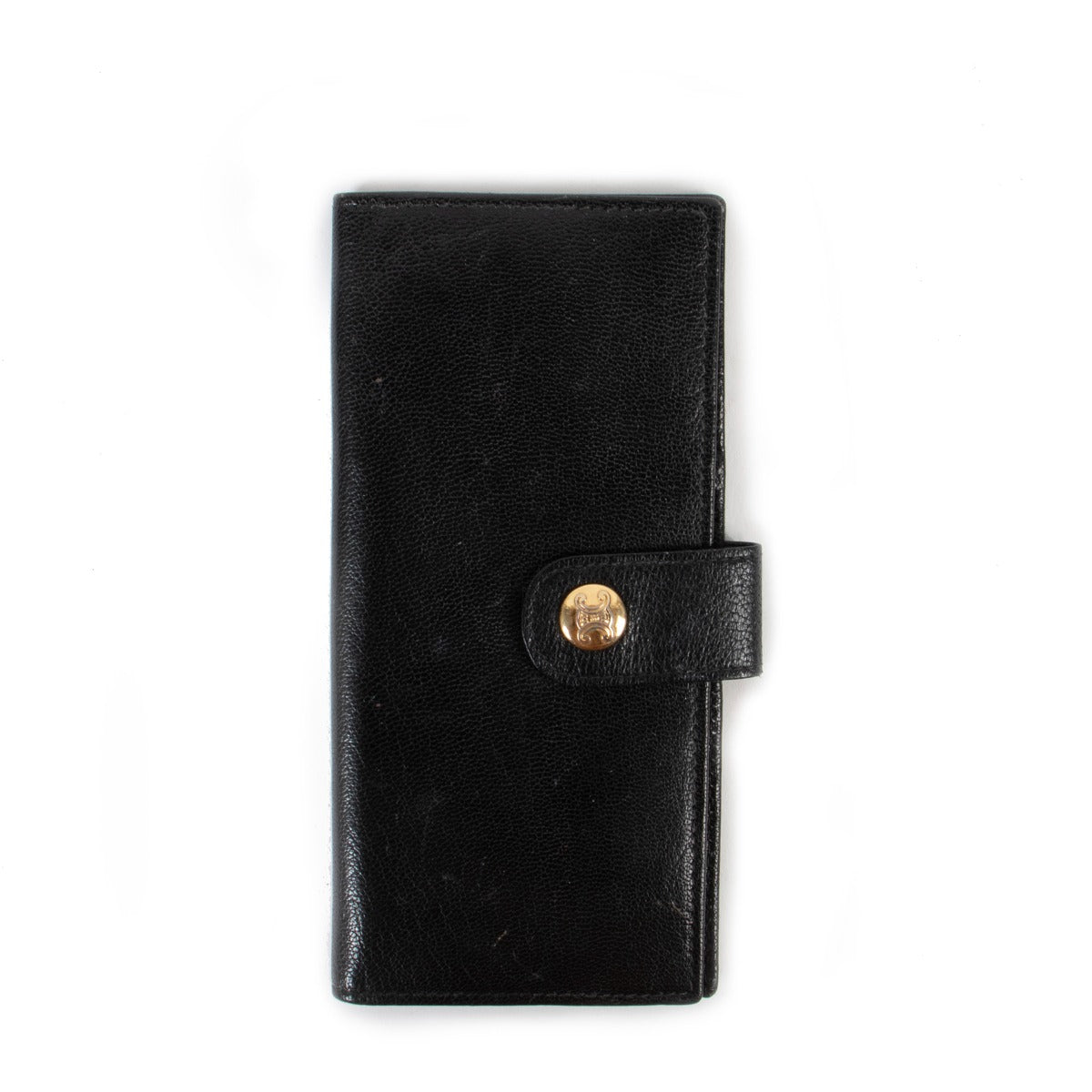 authentic second hand Celine Vintage Black Leather Card Holder at labellov