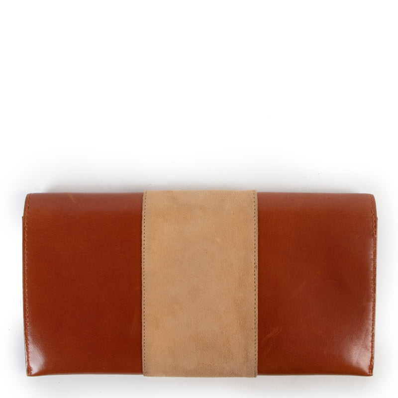 Shop safe online at Labellov in Antwerp this 100% authentic second hand Christian Dior Cognac Leather & Suede Wallet
