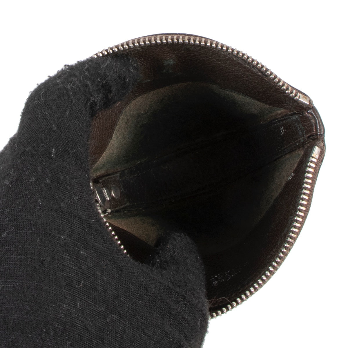 Second hand vintage Delvaux Peche Café Jumping Leather Coin Purse at Labellov