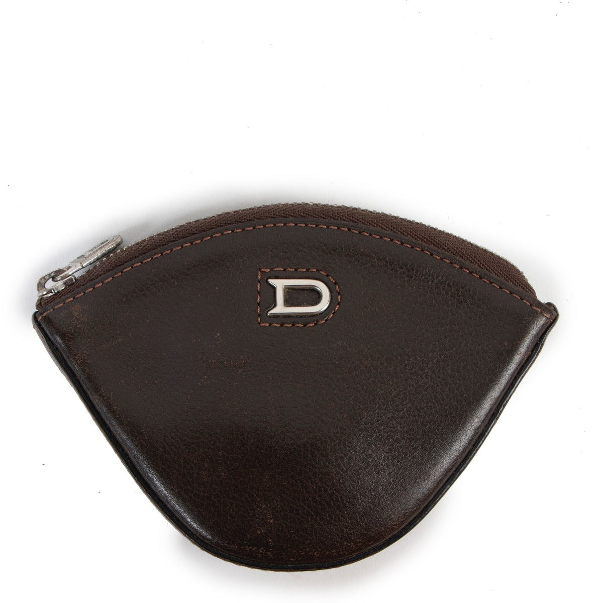 Second hand vintage Delvaux Peche Café Jumping Leather Coin Purse at Labellov