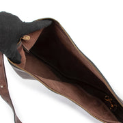 second hand vintage Delvaux Tentation GM Brown Leather Shoulder Bag at labellov