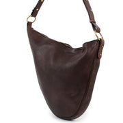 second hand vintage Delvaux Tentation GM Brown Leather Shoulder Bag at labellov