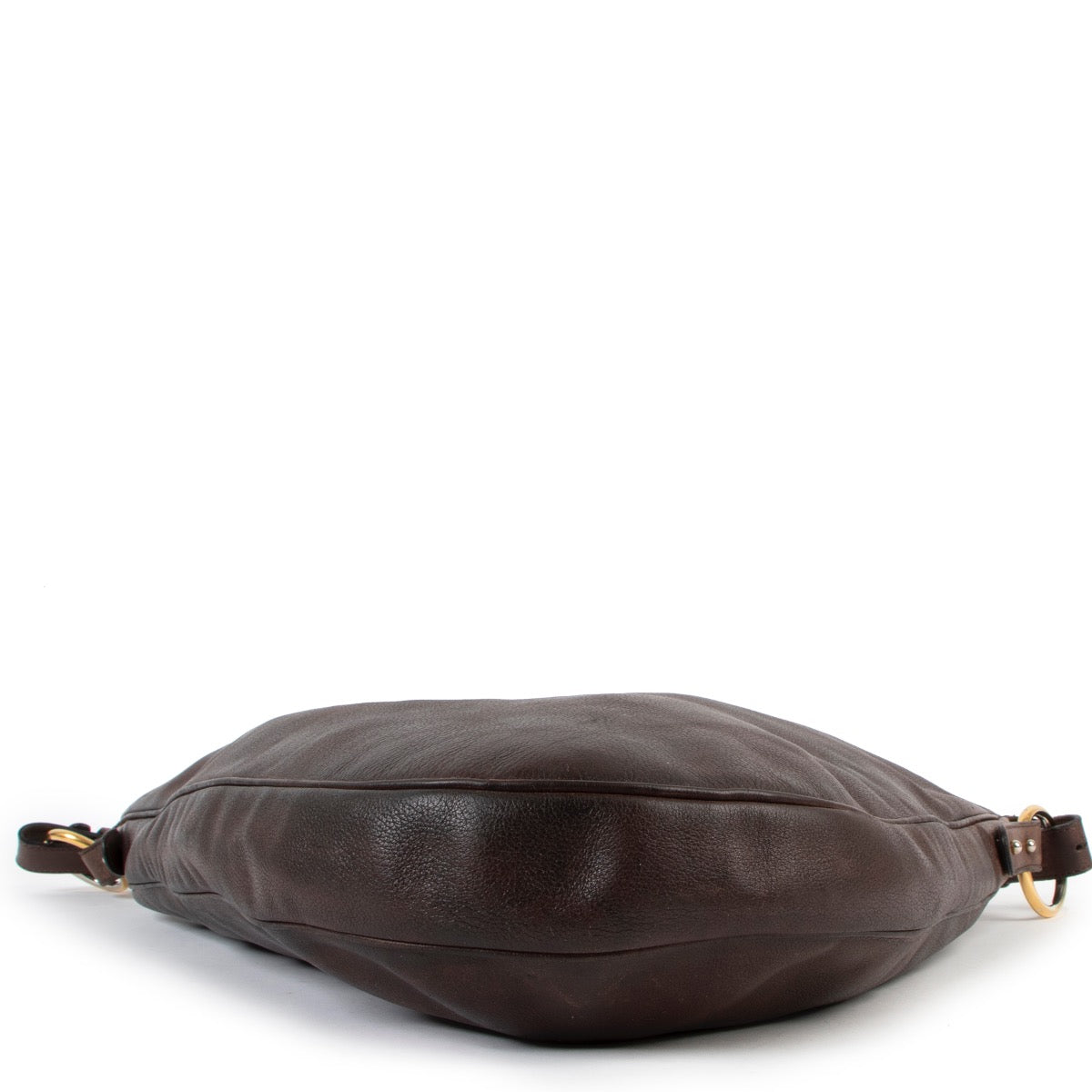 second hand vintage Delvaux Tentation GM Brown Leather Shoulder Bag at labellov