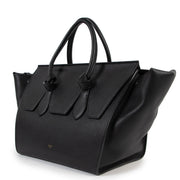 Buy online an authentic second hand Celine Black Medium Tie Knot Grained Leather Tote Bag in very good condition at Labellov in Antwerp.