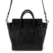 Shop safe online at Labellov in Antwerp this 100% authentic second hand Celine Black Drummed Calfskin Micro Luggage Shoulder Bag