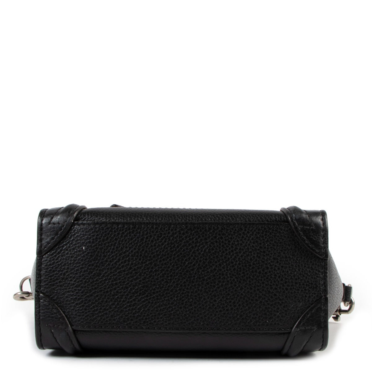 Shop safe online at Labellov in Antwerp this 100% authentic second hand Celine Black Drummed Calfskin Micro Luggage Shoulder Bag