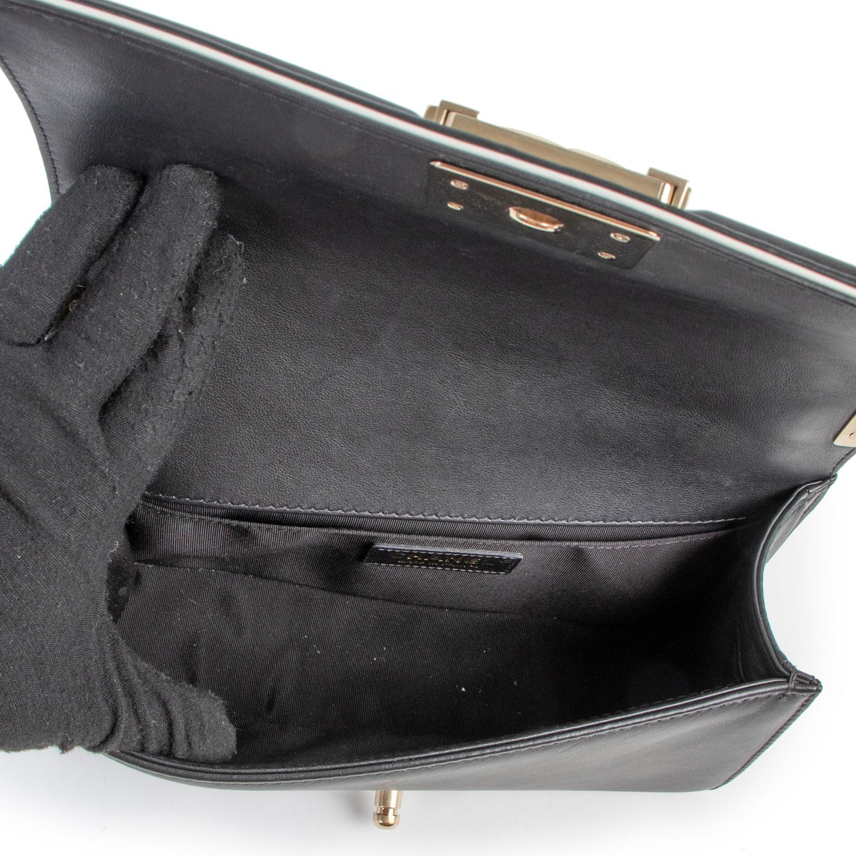 Chanel Black Quilted Boy Chanel Handle Flap Bag